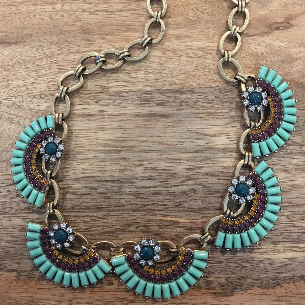 J. Crew Turquoise Statement Necklace